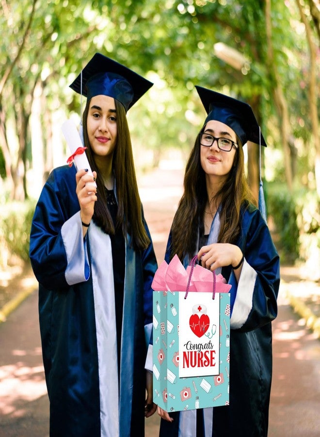 PETCEE Nurse Graduation Gifts Bag - Congrats Nurse Gift Bag with Tissue Paper for Her 11.5" Large Nursing School Graduation Gifts for Grads Medical School Graduates Social Worker Party Supplies - Image 4